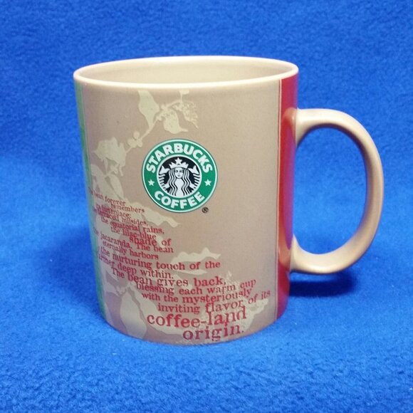 Starbucks 2006 Coffee Land Origin Bean Story Poem Africa Ceramic Coffee Mug 14oz - Picture 1 of 10